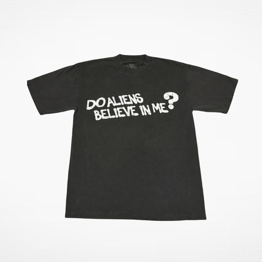 Do Aliens Believe in Me? Grey T-Shirt